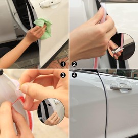 Winunite 16.4ft (5m) Car Door Edge Guards Clear – Self-Adhesive PVC, U-Shaped, Fits Most Vehicles, Scratch- and Chip-Resistant – Reduces Dings in Parking Lots