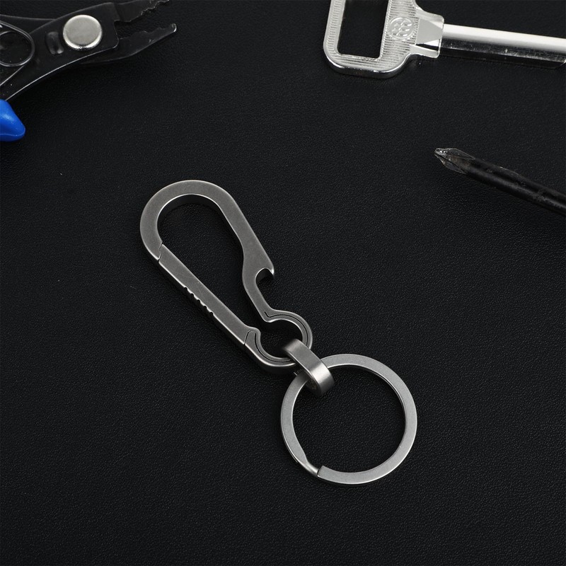 Ouligay Titanium Carabiner Keyring Carabiner Bottle Opener Titanium Carabiner Key