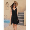 ETCYY Summer Dresses for Women 2025 Vacation Sleeveless Ruffle Beach