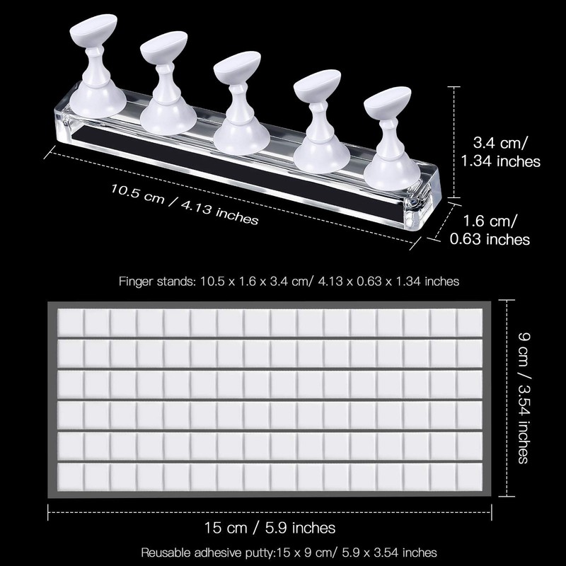Blulu 2 Set Nail Stand for Painting Press Nail Holder