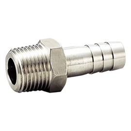 Flowbal Hose Nipple Stainless Steel Threaded Fitting VHN-0308 3/8x8