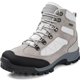 R CORD Womens Hiking Boots Quick Laces Outdoors Sneakers Hiking Boots Women Waterproof Boots for Women LightGrey Size 6
