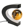Magnetic Levitation Globe Golden Built in LED Frosted Texture C