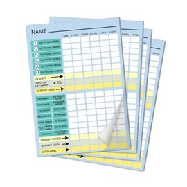 jiawaggag Pack of 3 Large A6 Replacement Pad for Children Original Yatzy Block Game Block Dice Poker Dice Game Set 10.5 x 14.8 cm Family Games