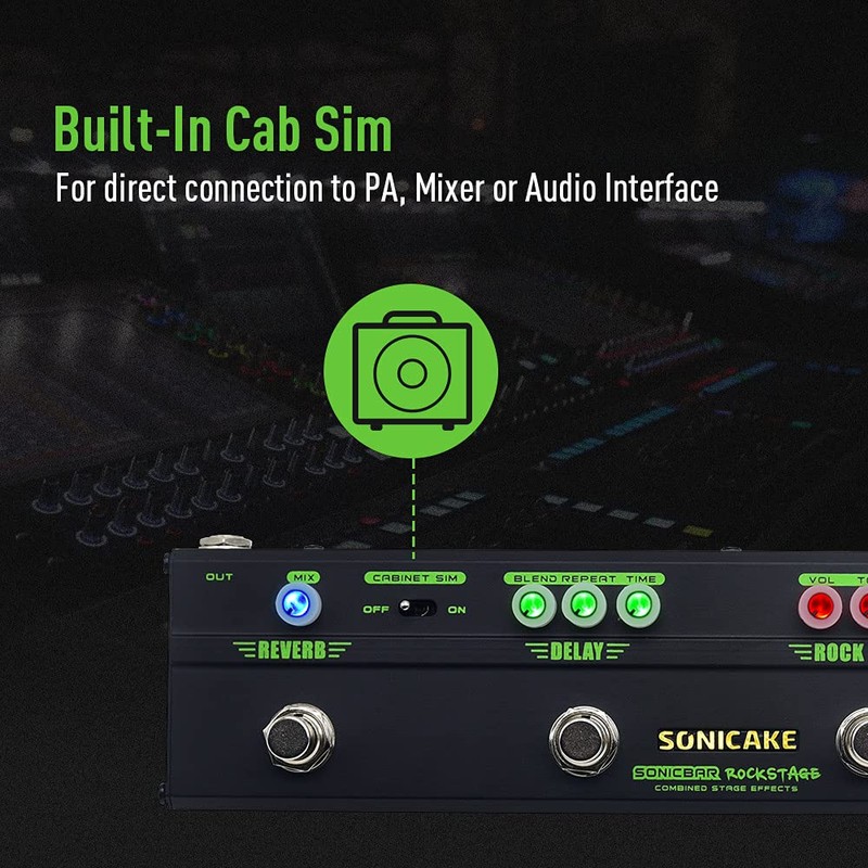 SONICAKE Guitar Multi Effect Pedal Chorus Delay Reverb Distortion Classic