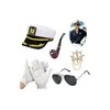 5 Set Sombrero Ajustable Capitan Marinero Gorro Gorra Yate