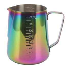 Milk Frothing Pitcher Dual Scale 304 Stainless Steel Milk Frother Cup Coffee Steaming Pitcher For Latte Art 900ML Colorful