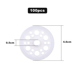 Pack of 100 Plastic Flat Washers 46mm Polypropylene Washers Foam Washers for Fixing and Support Foam Insulation Plates
