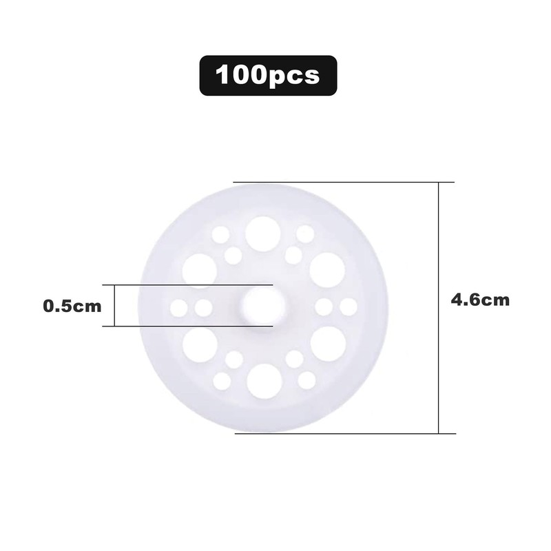 Pack of 100 Plastic Flat Washers 46mm Polypropylene Washers Foam
