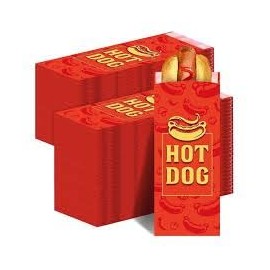 Hot Dog Bag Printed Foil, 3.5"x1.5"x9", 1000 Count