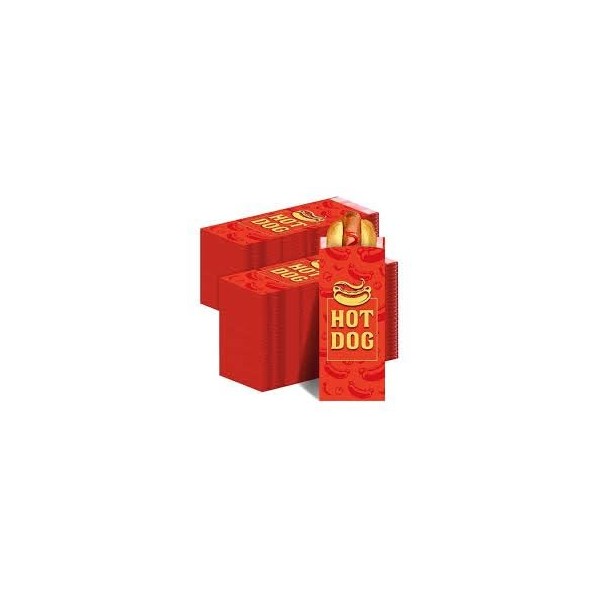 Hot Dog Bag Printed Foil, 3.5"x1.5"x9", 1000 Count