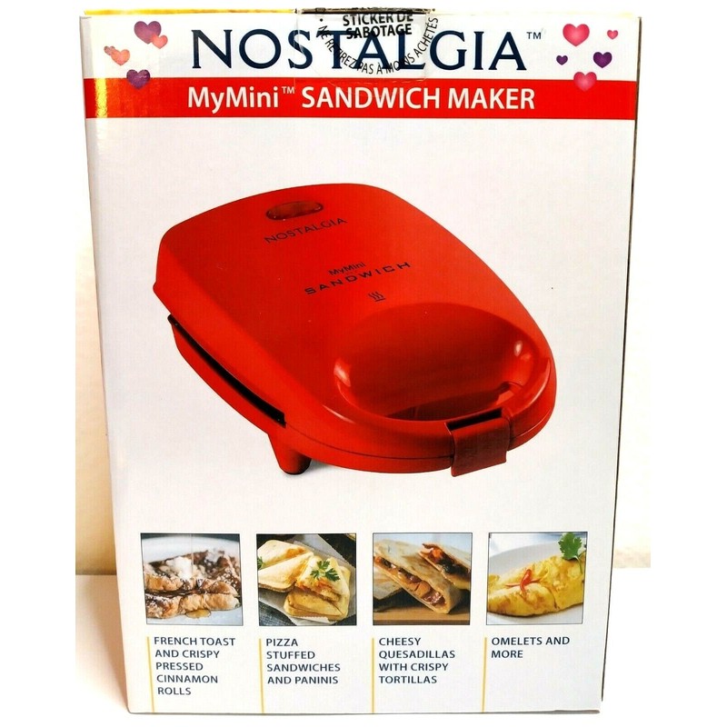Nostalgia MyMini Sandwich Maker Color: Red