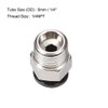 sourcing map Straight Pneumatic Push to Quick Connect Fittings 1/4NPT