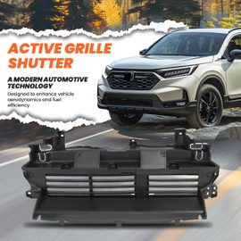 HECASA Active Grille Shutter Radiator Shutter Compatible with 2020-2022 Honda CR-V Grille Shutter Plastic Black air shutter grille 71350TLAA51 HO1206105