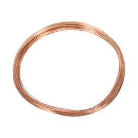 PATIKIL 49 Feet Solid Bare Copper Wire, 30 Gauge 99.9% Pure Copper Wire 0.3mm Soft Beading Wire Metal Plant Stem Ties for Jewelry Craft (15m)