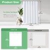 Dynamene Long White Fabric Shower Curtain - Waffle Textured Tall