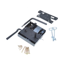 Aqbau® Box Lock Screw-On Lock | Steel Box Lock for Doors, Gates, Screw-On Lock Left Right | Box Lock Latch and Latch (Right)