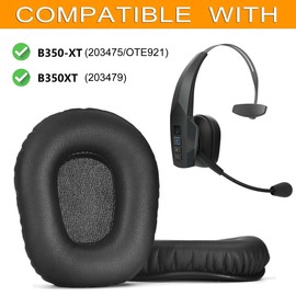 B350XT Ear Pads and Microphone Foam - defean Replacement Ear Cushions Compatible with BlueParrott B350-XT(B350XT B350 XT) Noise Cancelling Trucker Bluetooth Headset (Protein Leather)