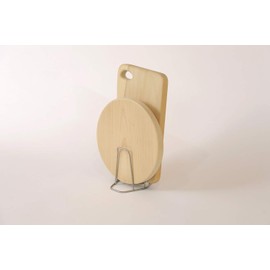 Woodpecker Cutting Board Stand, Stainless Steel, Round Cutting Board, Kitchen Storage, Made in Japan (For 1 Board)