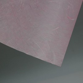 Dak Unyong-Ji, Korean Traditional Mulberry Paper (21.3 in. x 32.8ft, 25gsm) Colored Hanji Paper Roll, Natural Fiber Texture (Pink)