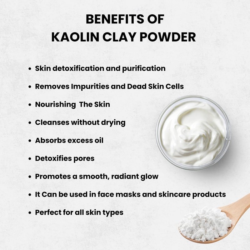 Kaolin Clay Powder 114 g for Face, Skin Care, Soap