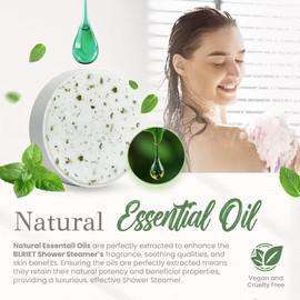 Mint Menthol Shower Steamers Aromatherapy BLRIET 8 Pack White Elephant Birthday Gifts Stocking Stuffers for Women Men Teens Self Care Travel Essentials Spa Gifts with Natural Essential Oils