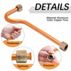 LDEXIN Aluminum Alloy Air Compressor Exhaust Tube Replacement Copper Tone,