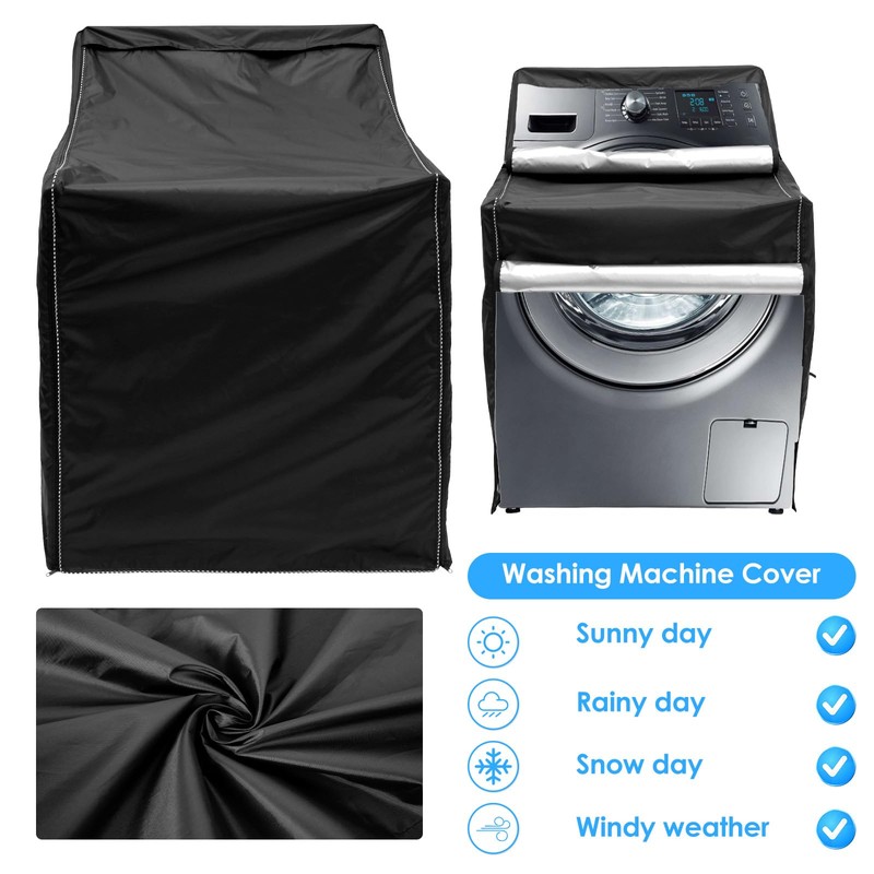 Foribyw Washing Machine Cover 75x73x88/110cm Waterproof 210D Oxford Cloth Dryer