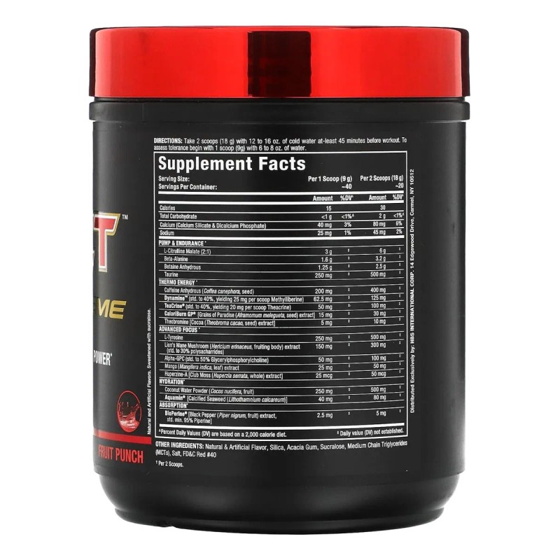 Allmax Nutrition Impact Igniter Extreme 40 Servicios Sabor Ponche