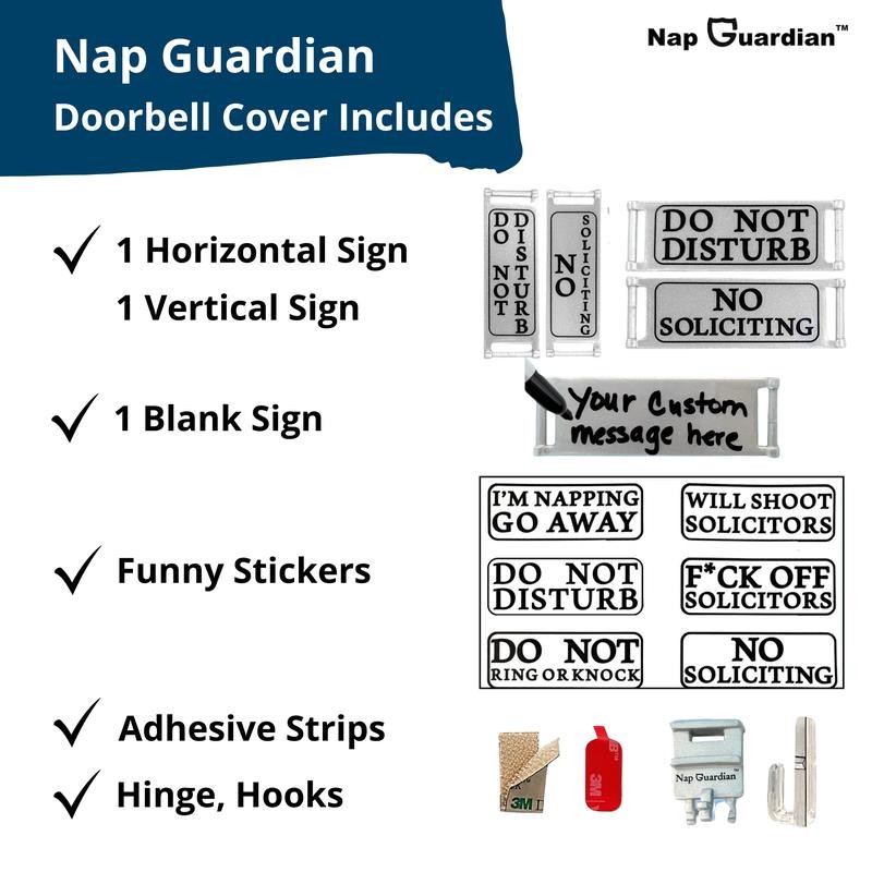 Nap Guardian Doorbell Cover that Rotates from DO NOT DISTURB
