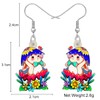 BAMAY Acrylic Easter Eggs Rabbit Bunny Earrings Cute Hare Dangle