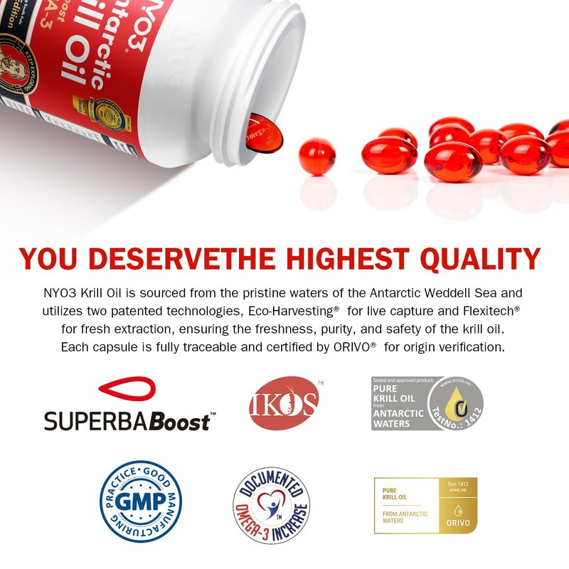 Krill Oil Omega 3 Supplement 1000mg 90 Softgels EPA &