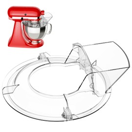 Pouring Shield for KitchenAid 4.5-5 Qt Tilt-Head Stand Mixer, Fits for 4.5-5QT Bowl(Stainless Steel, Glass and Ceramic), Removable body with a flip-top feed hopper cover, KitchenAid Mixer Attachments