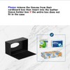 PU Leather Tissue Box Holder Black Tissue Holder for Bathroom