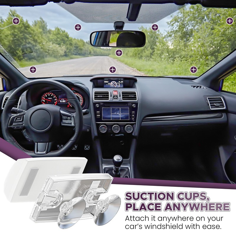 LiftRemote EZ Pass Holder for Windshield Fits All Major, Toll