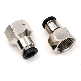 1/2 NPT Female Push Fittings - 3/8 OD Tubing x 1/2" NPT Push Connect Air Fittings - 2 Packs