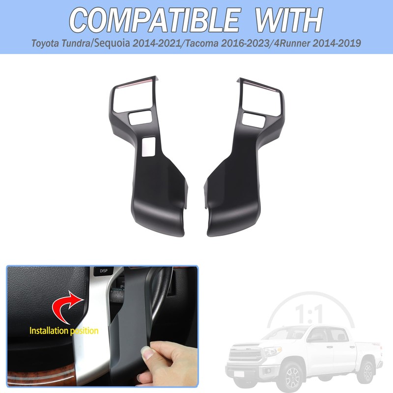 Car Center Console Steering Button Panel Trim Cover Compatible with