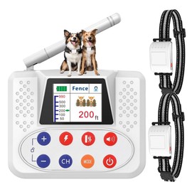 NBSUN Wireless Dog Fence System, 2025 Electric Fence for Dog & Training Collar with Big LCD Screen, Portable Wireless Fence with 2.4GPFC Antenna, Waterproof & Adjustable Dog Perimeter Collar