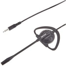 BUFFALO BSHSECM105BK 4 Pole Single Ear Hook Headset