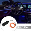 X AUTOHAUX 2 Meter/6ft Neon EL Wire Strip Orange Light