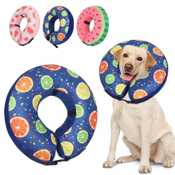 Wsetyy Inflatable Dog Collar for After Surgery, Soft Dog Donut