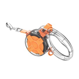 13 Ft Retractable Dog Leash, a Leash for Small Medium Dogs, Suitable for Dogs Weighing up to 44 lbs, One Handed Braking Device, Sturdy Nylon Strap to Avoid Entanglement (Orange)