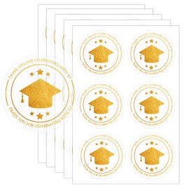 Graduation Thank You Stickers,2 Inch Congrats Grad Party Favor Sticker Labels,Candy Stickers for Graduation Party Favors,120 Pcs