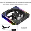 Thermalright TL-M12Q Case Fan-120mm Quiet,PWM Function,Infinity Mirror ARGB Lighting Effects,Wireless