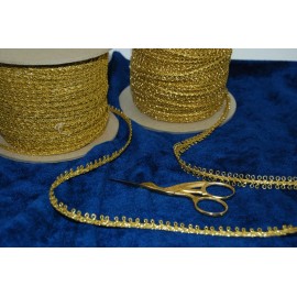 Unbranded Gold or Silver Picot loop metallic braid trims sold by the yard- see variations - Metallic Silver single loop edge trim
