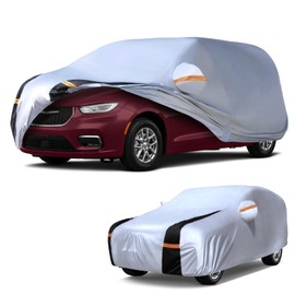 Minivan Car Cover for Chrysler Pacifica (2016-2025) 100% Waterproof All Weather, Heavy Duty Outdoor Full Exterior Covers Rain Sun Wind UV Protection.