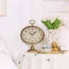 NIKKY HOME Antique Table Clock, Gold Retro Desk Clock with