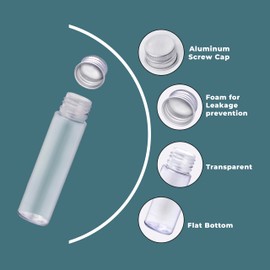 Berenti 16 PCS Plastic Test Tubes with Caps (50 ml) - 1.09×4.30 Inches/28×109 mm Gumball Tubes as Storage Containers for Candy, Beads, Powder – Clear Test Tube for Sample Testing, Home & Party Décor