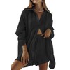 Linsery Shirt and Shorts 2 Piece Sweatsuit for Women Button