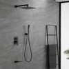 SHAMANDA Shower System with Waterfall Tub Spout and Handheld Shower